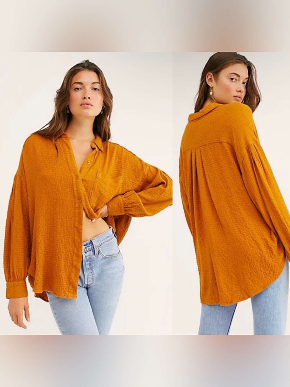 Free People Hidden Valley Buttondown Size Medium